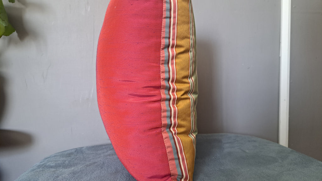 Sunset Stripe Pillow Cover – Multicolor Woven Accent Cushion Cover 17x17