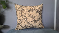 Birdsong Toile Style Pillow Cover – Cream & Black Classic-Inspired Accent 17x16