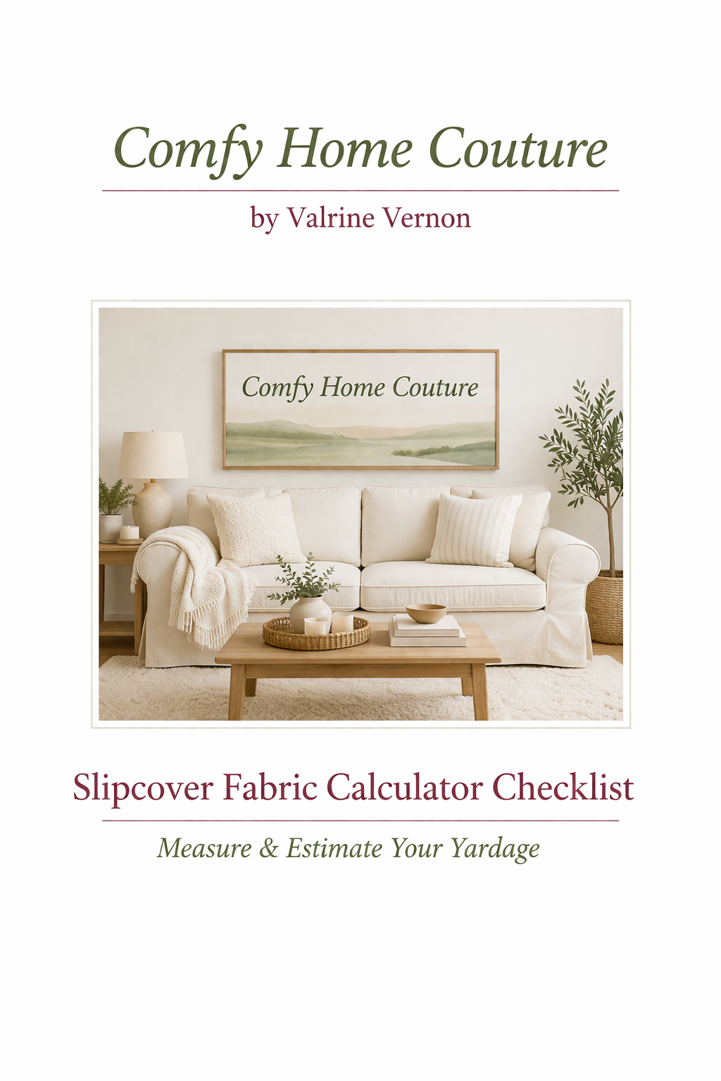 Slipcover Fabric Estimator Worksheet (Step-by-Step Guide)